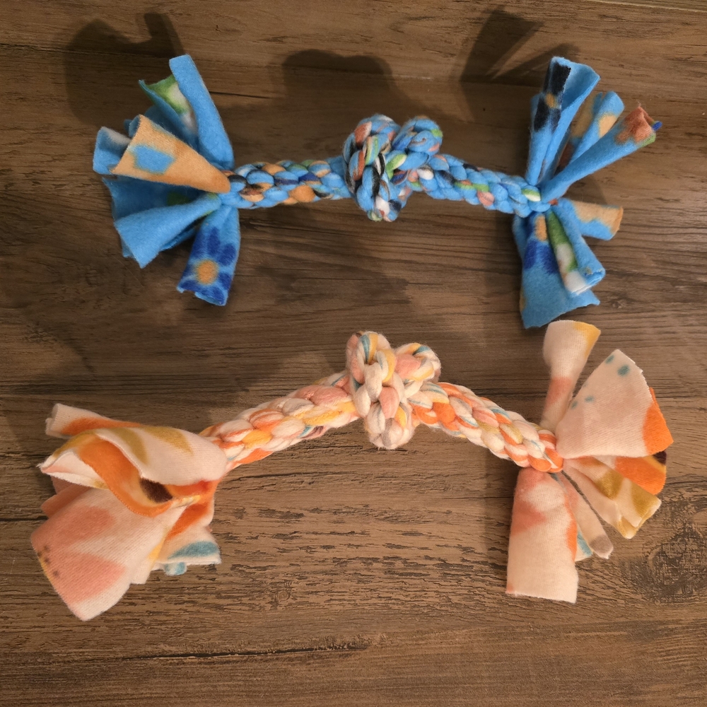 Colorful Dog Knotted Fleece Toys